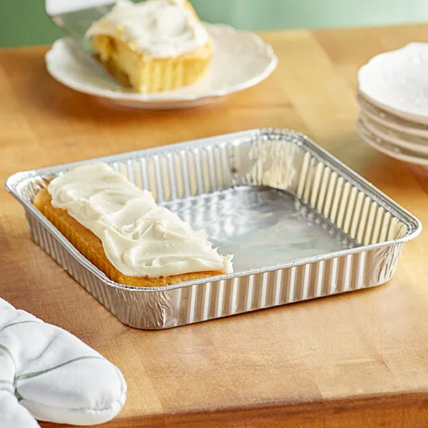 8"x8" Square Cake Aluminum Pan 500 Pcs/Case