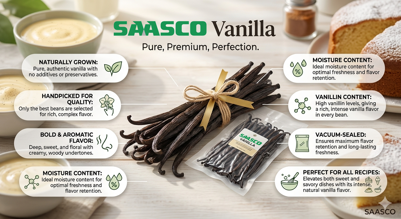 8.1 oz. Tahitian Vanilla Beans - Premium Grade A Whole Vanilla Pods