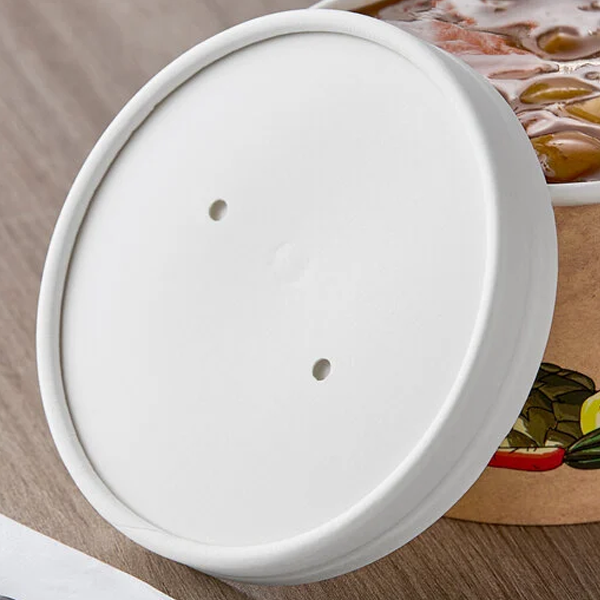 16oz (112mm Lids) White Paper Food Container 1000pcs/Case