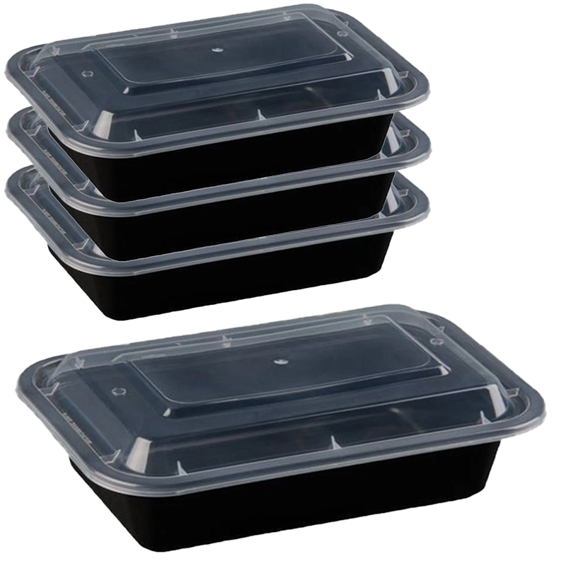 Microwareable Rectangular Container With Lid