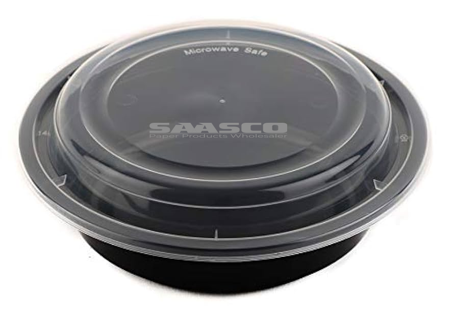 Microwareable Round Container With Lid