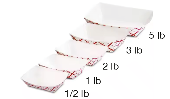 Printed White Paper Food Trays