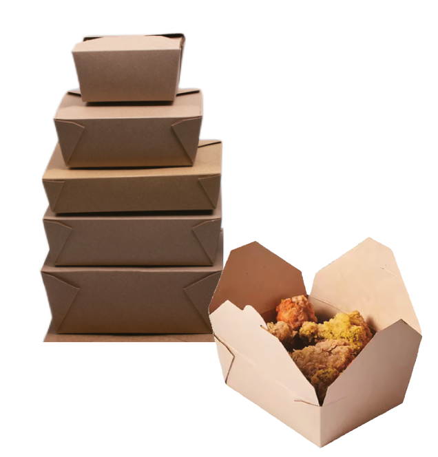 Kraft Take Out Paper Boxes