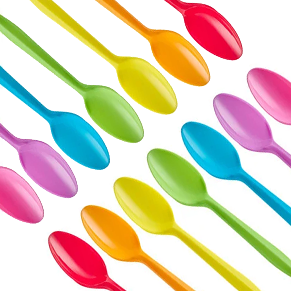 PP Cutlery Medium Weight Rainbow Color "Retail Pack"
