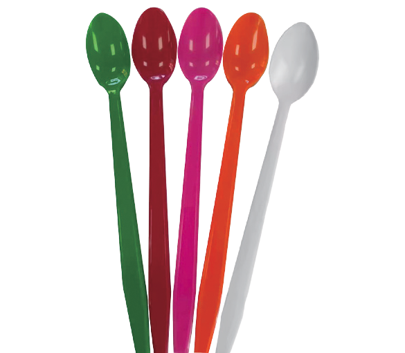 PP Soda Spoon Medium Weight Rainbow Color "Retail Pack"