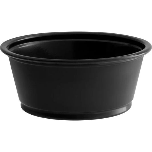 3.25 oz Portion Cup Black PP 2500 Pcs/Case