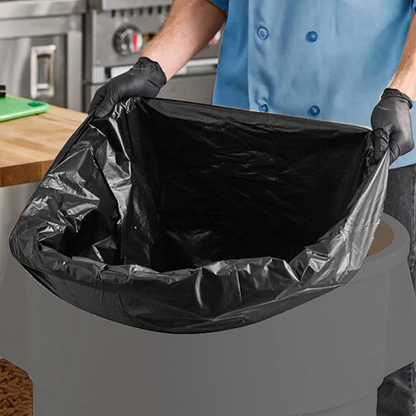45 Gallon LDPE Black Trash Bag, 40x46 1.5 mil 20 Pcs/Roll, 5 Roll/Case