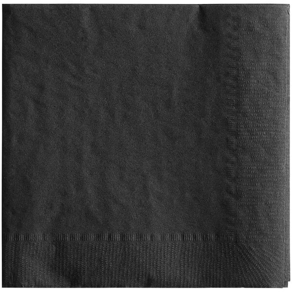 Black Beverage napkin 2-PLY 9.5"x9.5"  250 Pcs/Bag - 4 Bag/Case