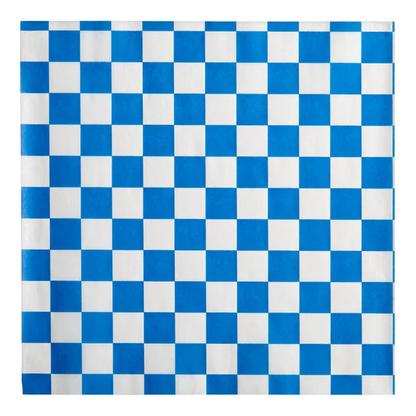 Blue Checker Deli Sandwich Wrap Paper 12" x 12" 1000 Pcs/Box - 5 Box/Case
