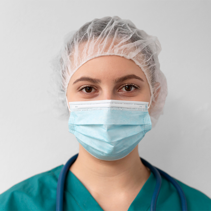 21" White Polypropylene Bouffant Cap 100 Pcs/Bag,10 Bag/Case