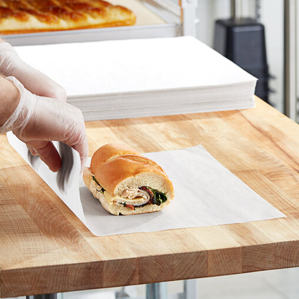 White Deli Sandwich Wrap Paper 15" x 16" - 1000 Pcs/Box 3 Boxs/Ctn