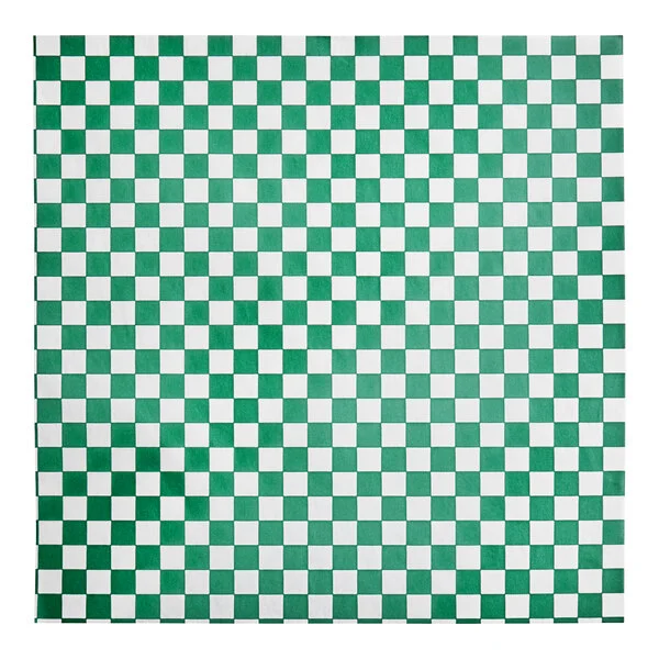 Green Checker Deli Sandwich Wrap Paper 12" x 12" 1000 Pcs/Box - 5 Box/Case