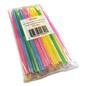 Boba Straws Poly Wrapped, Colossal, Diagonal Cut Mixed Colors 1600 Pcs/Case