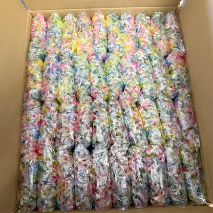 Boba Straws Poly Wrapped, Colossal, Diagonal Cut Mixed Colors 1600 Pcs/Case