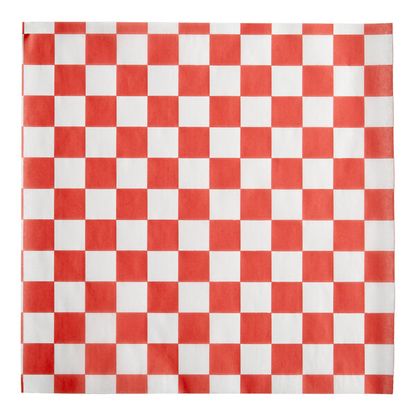 Red Checker Deli Sandwich Wrap Paper 12" x 12" 1000 Pcs/Box - 5 Box/Case