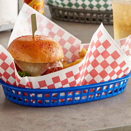 Red Checker Deli Sandwich Wrap Paper 12" x 12" 1000 Pcs/Box - 5 Box/Case