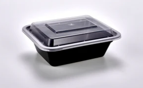 Sunrise 12 oz. Microwaveable Rectangular Container and Lid Combo - 150/Case