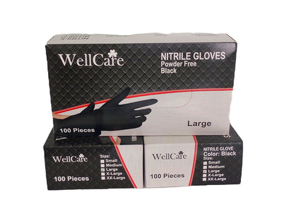 5mil, Black Nitrile glove, powder free 100pcs/box,10box/case Small