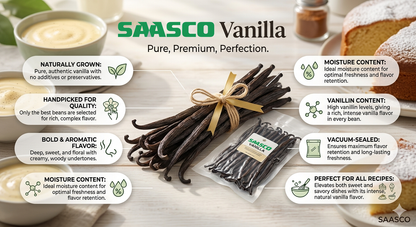 8.1 oz. Tahitian Vanilla Beans - Premium Grade A Whole Vanilla Pods