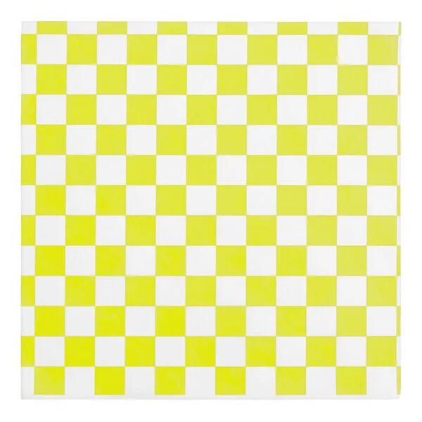 Yellow Checker Deli Sandwich Wrap Paper 12" x 12" 1000 Pcs/Box - 5 Box/Case