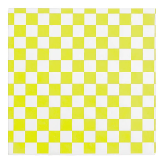 Yellow Checker Deli Sandwich Wrap Paper 12" x 12" 1000 Pcs/Box - 5 Box/Case