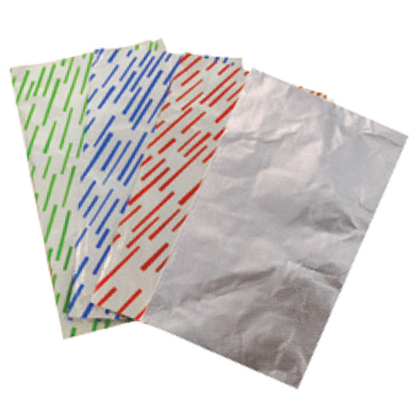 9"X10 3/4" Blue Striped Interfolded Foil Pop Up 500 Pcs/Box, 6 Box/Case