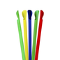 Plastic Spoon Straws, 8“X6.8mm 5 Color Mix (Red, Purple, Green, Blue, Orange) 200 PCS/BAG, 30 BAG/CTN