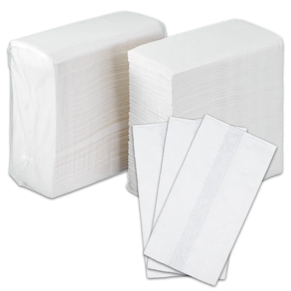 Tall Fold Napkin White 500 Pcs/Bag - 20 Bag/Case
