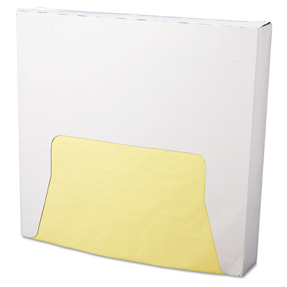 Full Yellow Deli Sandwich Wrap Paper 12" x 12" 1000 Pcs/Box - 5 Box/Case